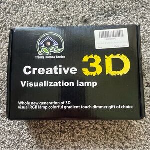 3D Creative Visualization L RGB Lamp With Remote NEW